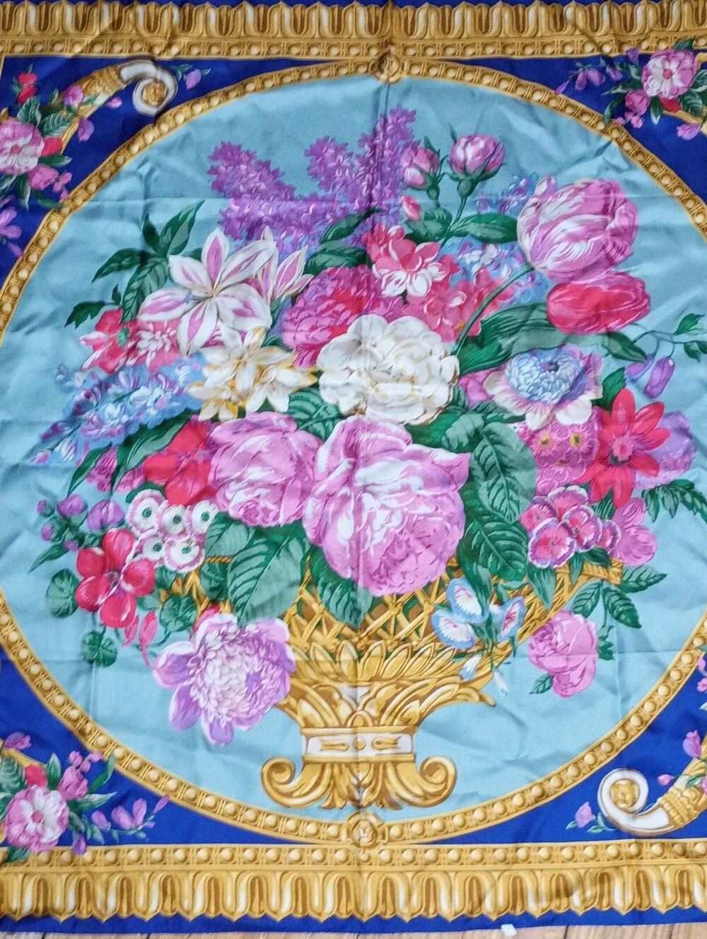 Vatican Library Collection Floral Silk Scarf